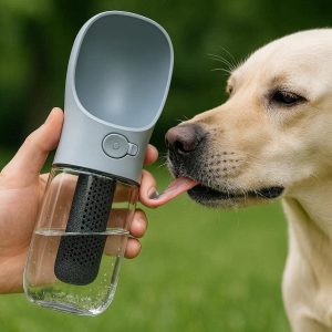 Filter Dog Water Bottle Portable Pet Travel Drinking Dispenser With Activated Carbon Filter For Clean Outdoor Water Hydration