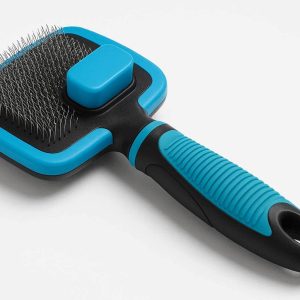 Self Cleaning Slicker Brush For Dogs Cats Dematting Grooming Brush Safely Removes Loose Undercoat Tangled Hair Set For Pets