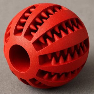 Tough Rubber Ball For Dogs Interactive Fetch Play Ball Toys Heavy Duty Chewing Training Ball For Aggressive Chewers