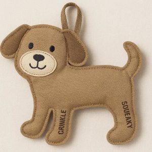 Soft Canvas Dog Toy No Stuffing Crinkle Squeaky Animal Hanger Toy For Small Medium Pets Interactive Fetch Play