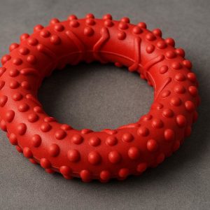 Tough Rubber Ring Dog Toys Interactive Tug Of War Training Toy Heavy Duty Chew Ring For Medium Large Breeds