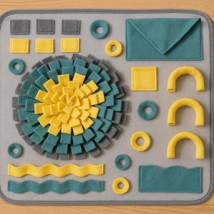 Washable Fleece Snuffle Mat Toy For Dogs Interactive Treat Foraging Snuffle Toy For Brain Stimulation Boredom Relief